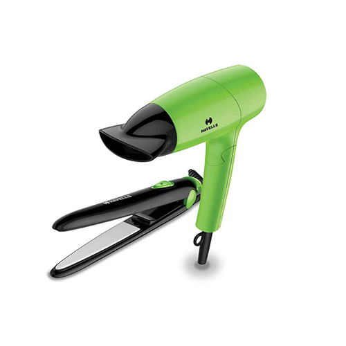 Havells Travel Essential Hair dryer & Hair Straightener combo (Green)