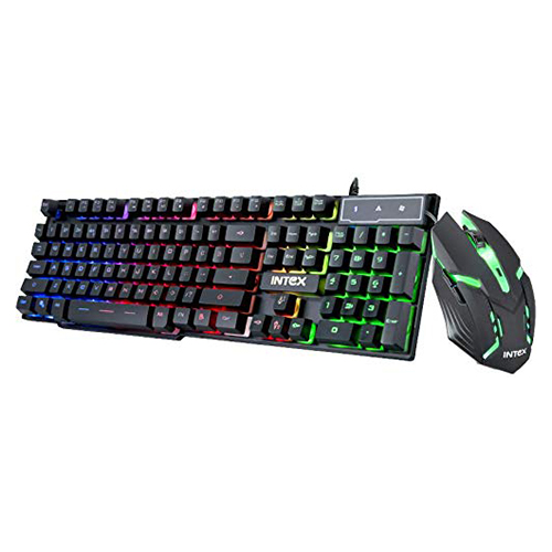 Intex Gaming KB & Mouse Combo-400 Black USB Wired Desktop Keyboard